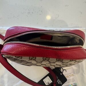 Gucci Red and Tan Crossbody Bag